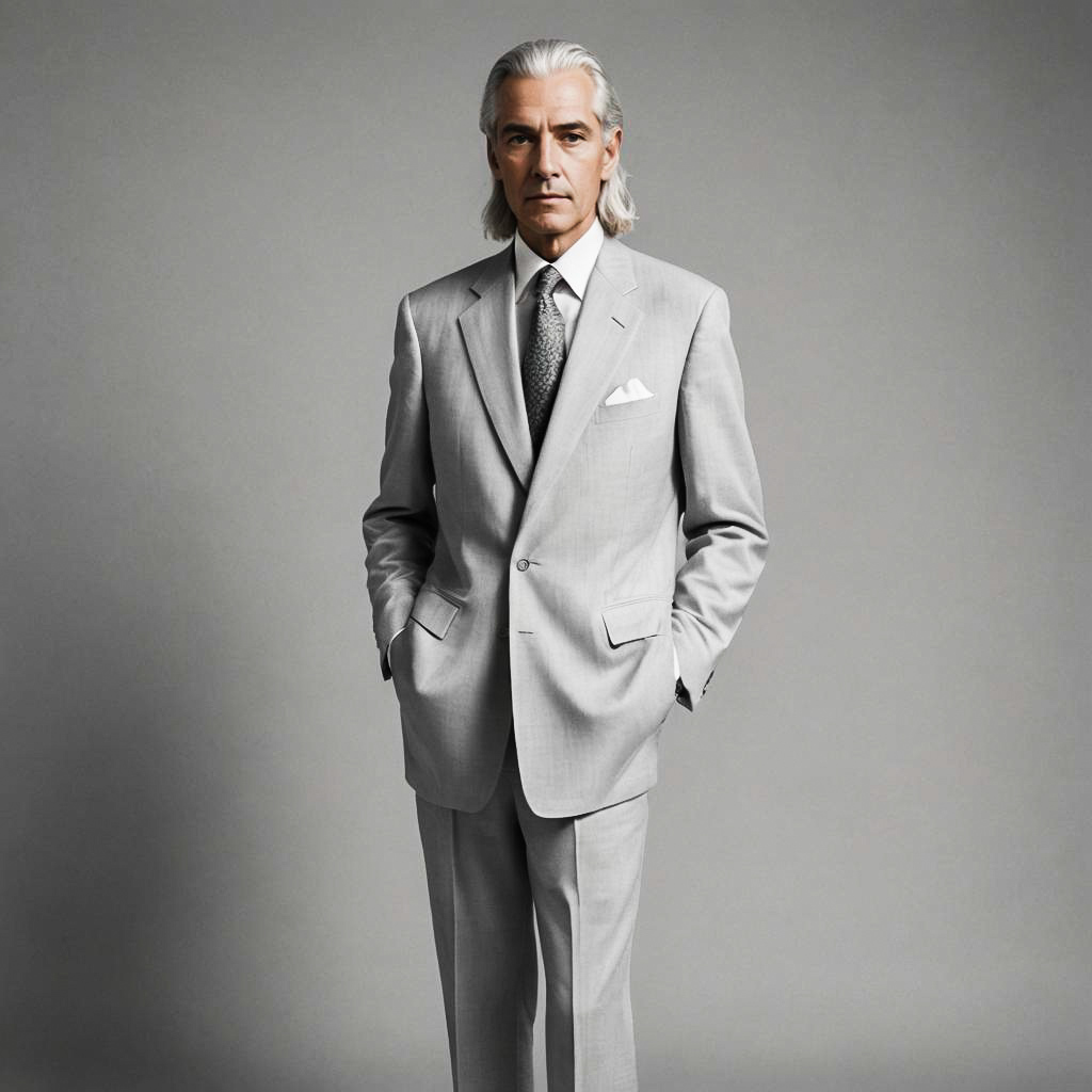 Stylish Wedding Portrait of Older Gentleman