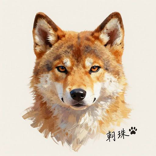 Furry Male Self-Portrait in Feng Zhu Style