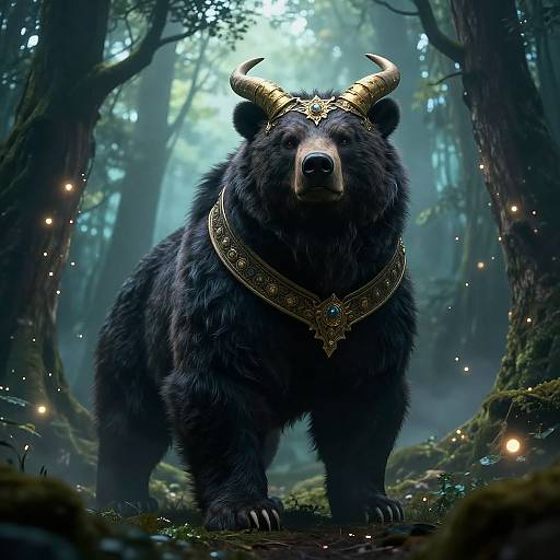 Majestic Centaur-Bear in Enchanted Grove