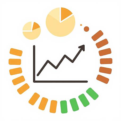 Colorful 2D Data Graph Icon