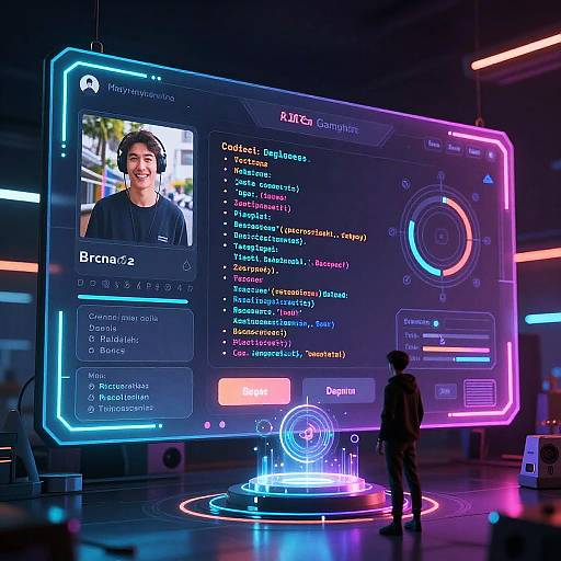 Futuristic AI Image Generator Interface