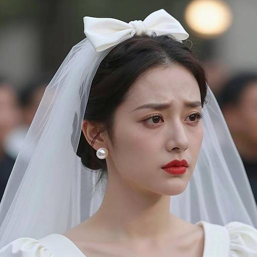 Elegant Portrait of Veiled Woman