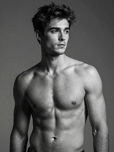 Cinematic Black and White Fitness Portrait