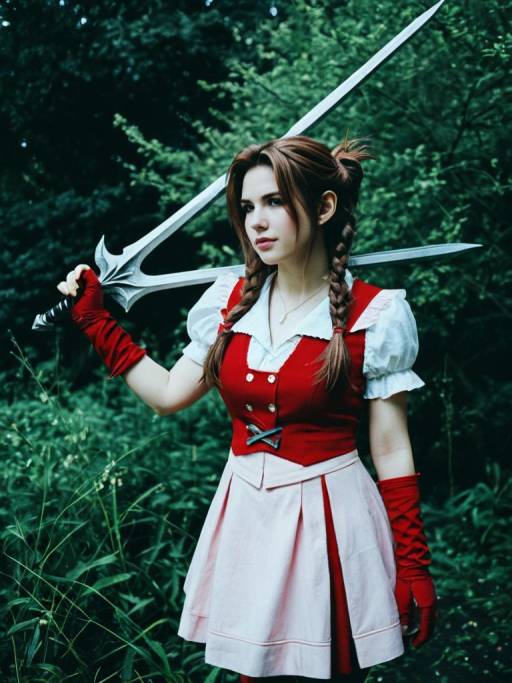 Fashion-Forward Aerith Cosplay Editorial Shoot