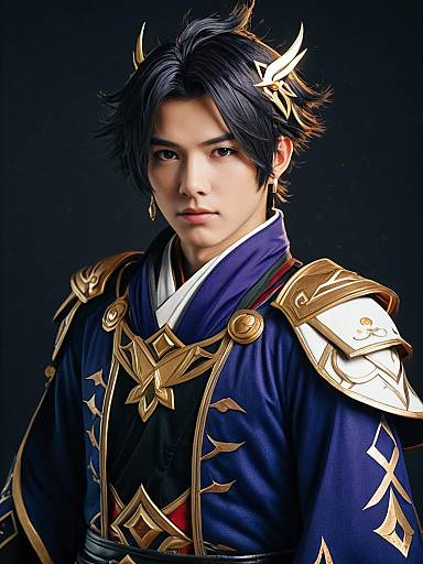 Man in Childe Genshin Impact Costume