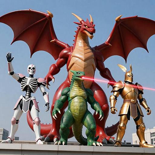 Epic Showdown of Colorful Monsters