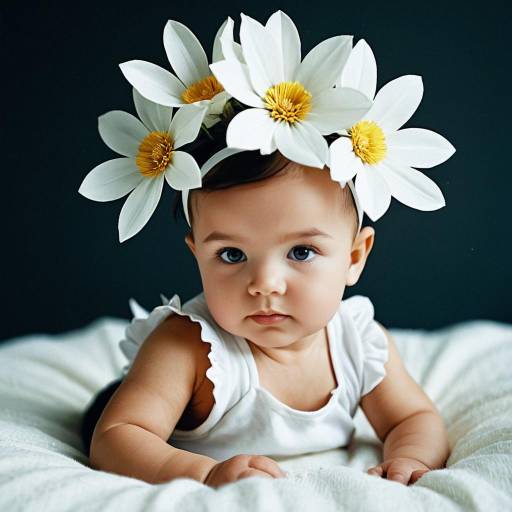 Adorable Newborn Boy in Floral Costume