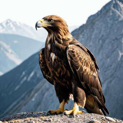 Golden Eagle on Mountain Peak
