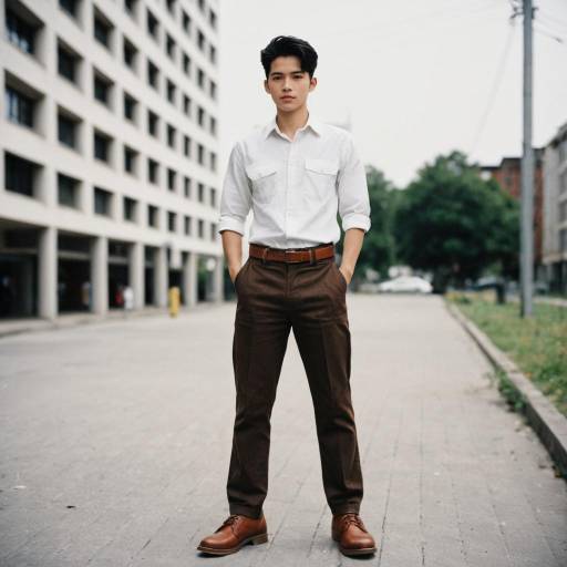 Stylish Male in High Waisted Outfit
