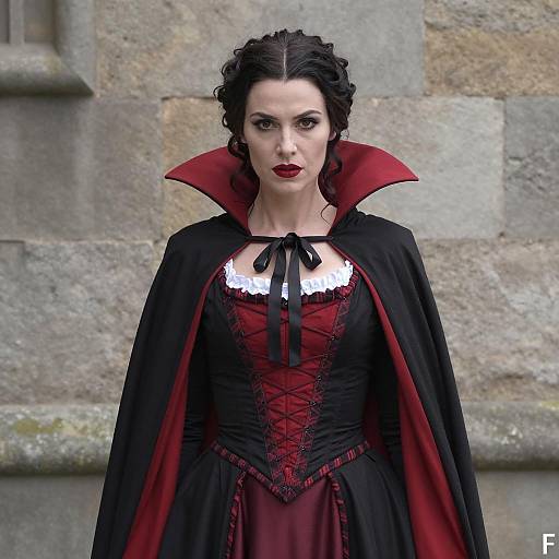 Woman in Lady Dracula Vampire Costume