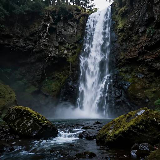 Scenic View Downstream Torc Waterfall