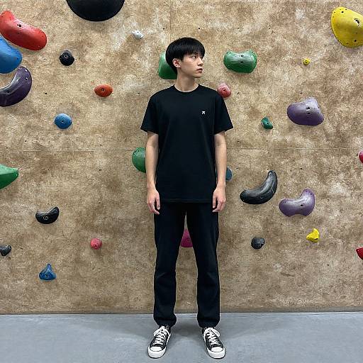 Realistic Indoor Climbing Portrait