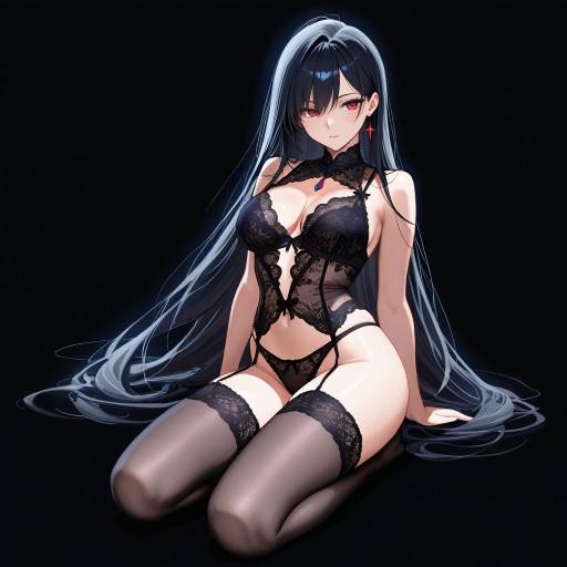 Graceful Lady in Lingerie Portrait Graceful Lady in Lingerie Portrait