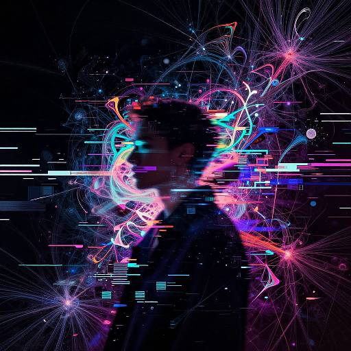 Futuristic Glitch AI Album Covers