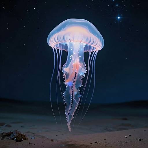 Colossal Jellyfish Between Cosmos and Desert