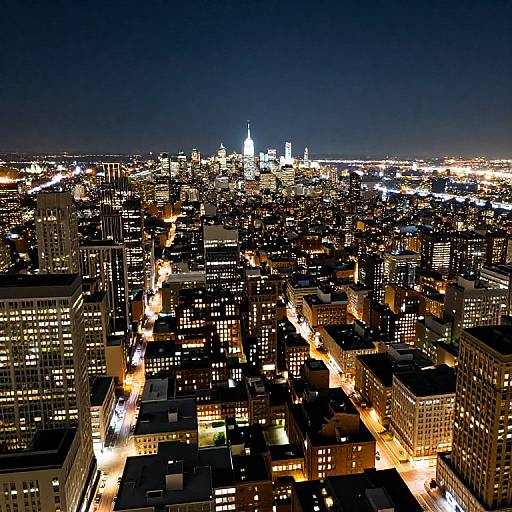 Panoramic City Lights Aesthetic View