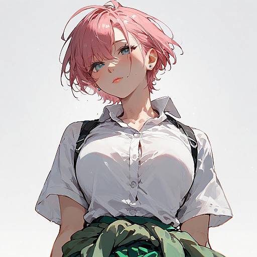 Nakano Ichika Pink Short Hair Portrait