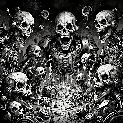 Grindcore Dystopian Nightmarish Art