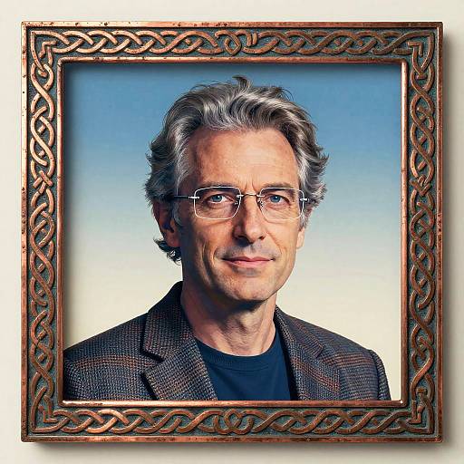 Stylized Portrait with Celtic Frame