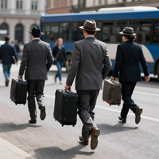 Urban Adventure: Three Travelers in Motion