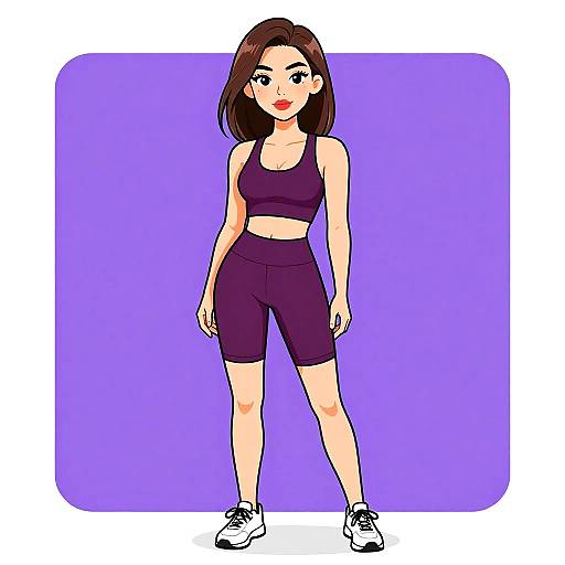 Stylish Woman in Maroon Athleisure Outfit