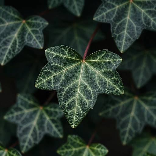 Ultra-Realistic Macro Ivy Leaves