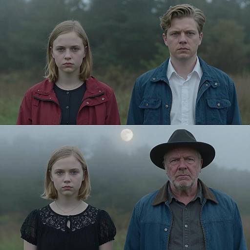 Serious Portraits in a Foggy Forest