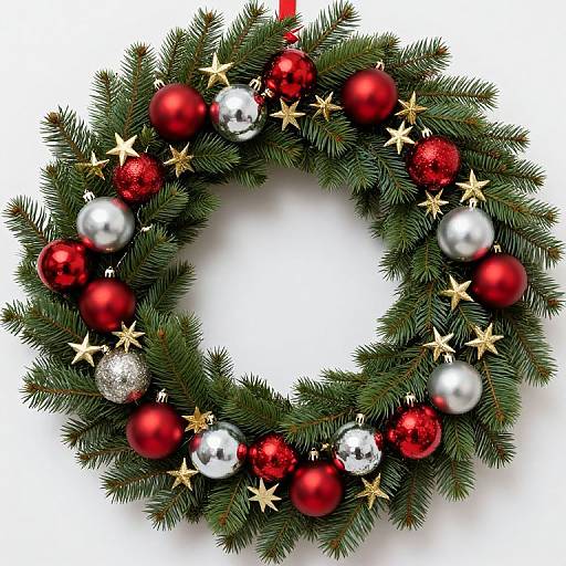 Festive Christmas Wreath with Baubles