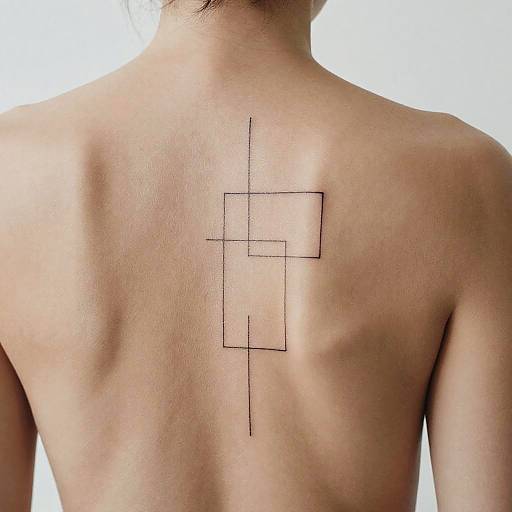 Minimalist Geometric Hand Tattoo