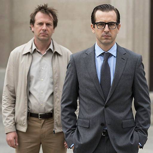 Two Men in Contrasting Styles Portrait