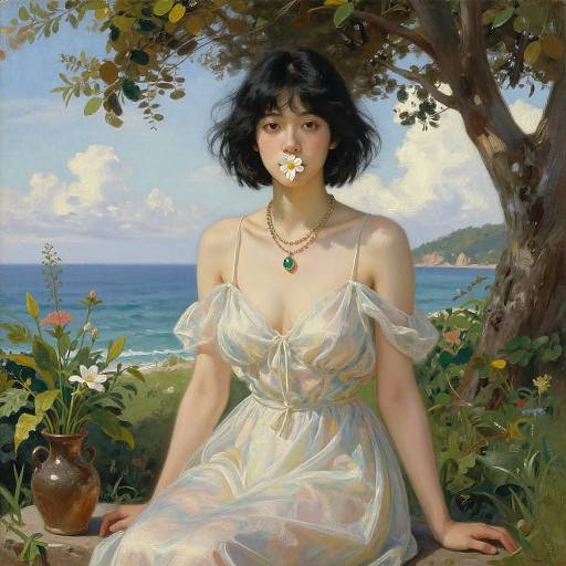 Realistic Fine Art Portrait Outdoors