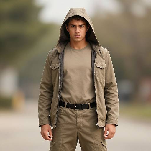 Solo Male in Outdoor Hoodie Costume