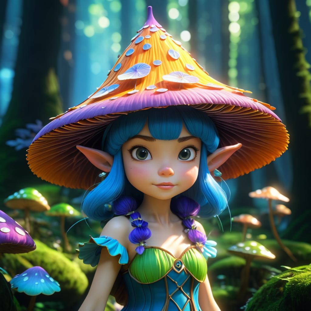 Whimsical Mushroom Fairy - Epic Portrait