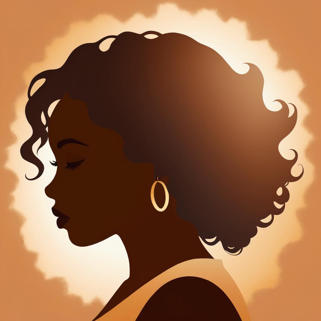 Hopeful Silhouette of an African Woman