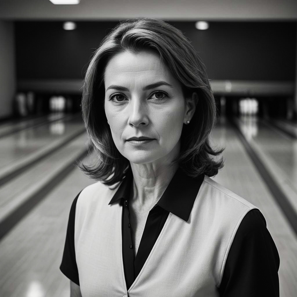 Stylish Bowling Photo Shoot with Woman