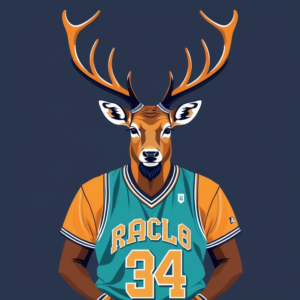 Rapping Stag in Sports Gear