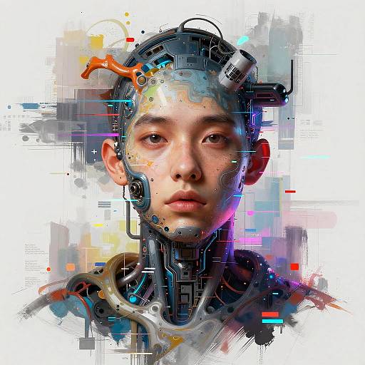 Futuristic Abstract AI Portrait