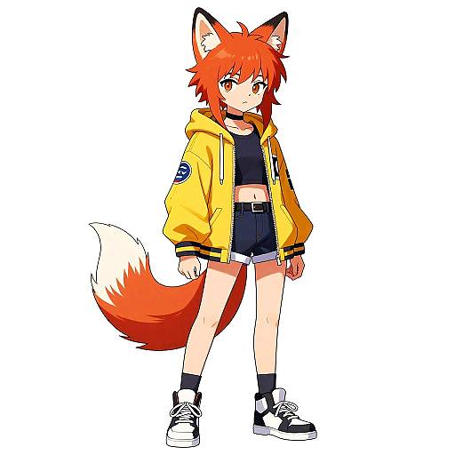 Anthropomorphic Red Fox Teen Character