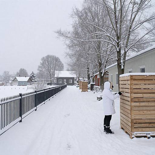 Snowy Landscape with Solitary Figure