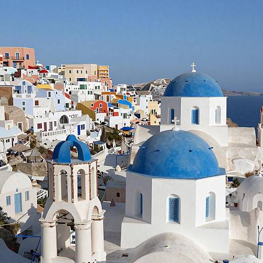 Vibrant Greek Island Town Photography