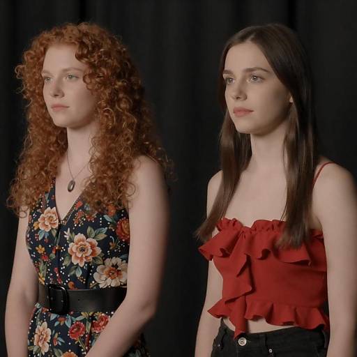 Elegant Portrait of Two Stylish Women
