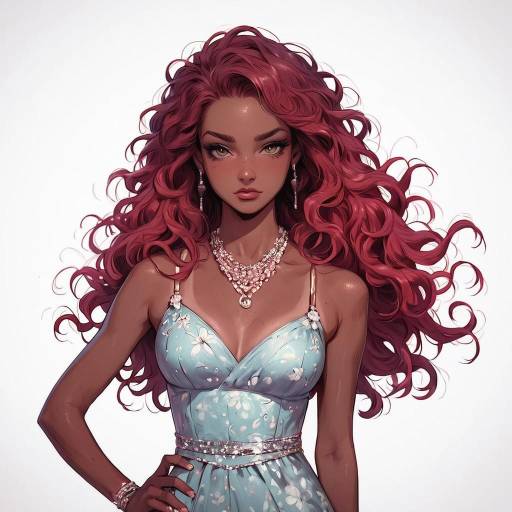 Elegant Young Woman in Chic Fashion