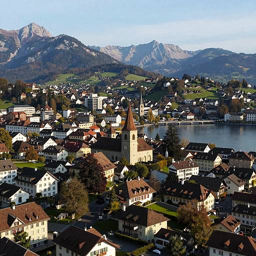 Aerial View of Lucerne Landscape