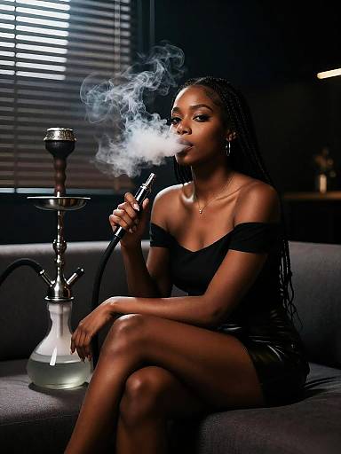 Moody Night Interior Shisha Portrait