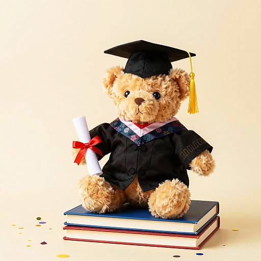 Graduation Stuffed Animal Celebration Scene