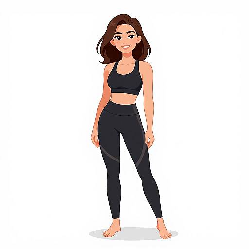 Smiling Woman in Athletic Wear