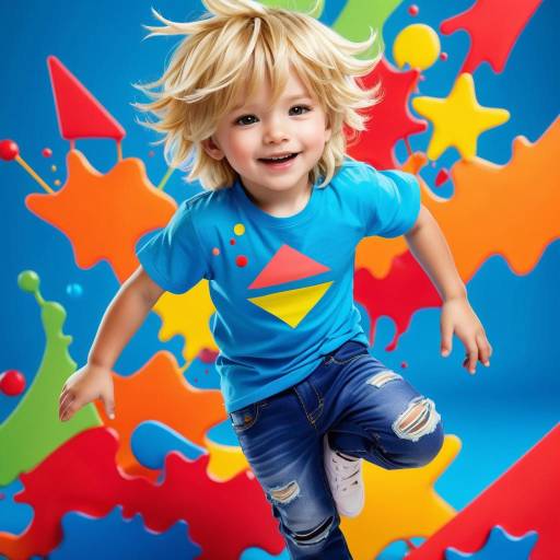 Whimsical Child in Vivid Colors Whimsical Child in Vivid Colors