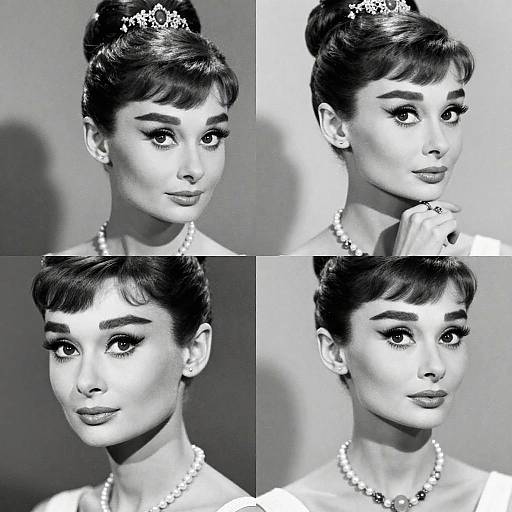 Vintage Audrey Hepburn Black & White Portraits