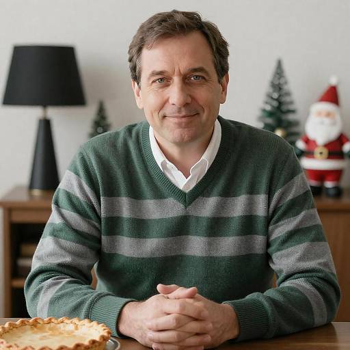 Warm Portrait of a Cheerful Man