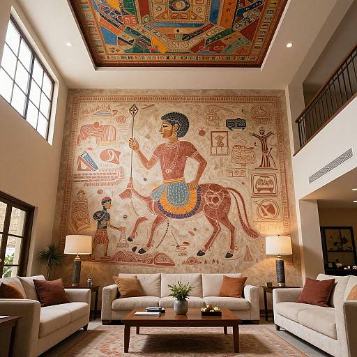 Peruvian Geoglyph Art Living Room